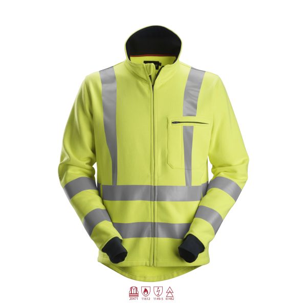 Snickers 2864 ProtecWork Sweatshirtjakke varsel, gul XS