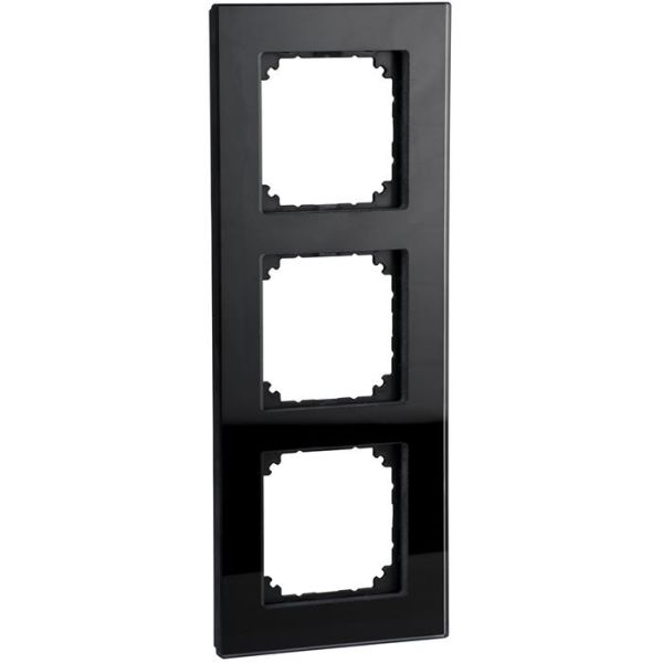 Schneider Electric Exxact Solid Ramme glass, svart 3 rom