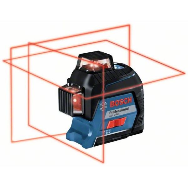 Bosch GLL 3-80 Krysslaser med alkaliske batterier