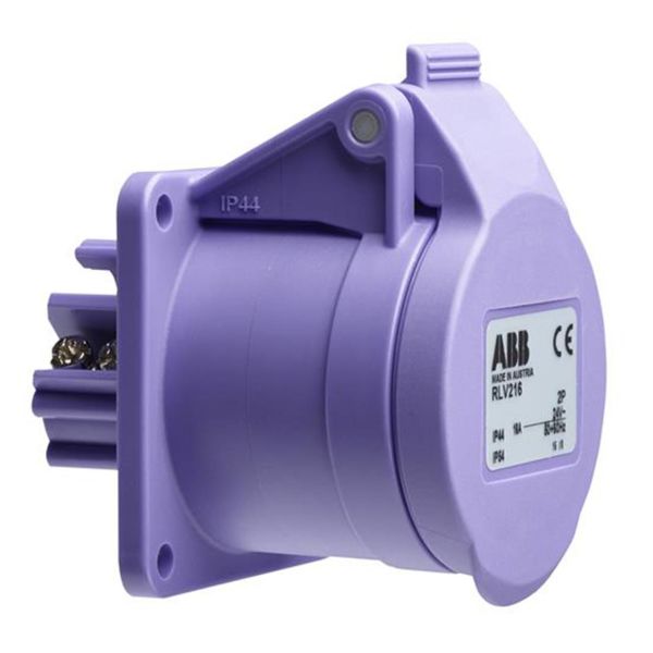 ABB 2CMA100973R1000 Vegguttak 2-polet, IP44 Lilla, 0 h, 54 mm
