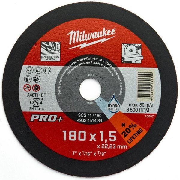 Milwaukee SCS 41 PRO+ Kappskive 180x1,5 mm