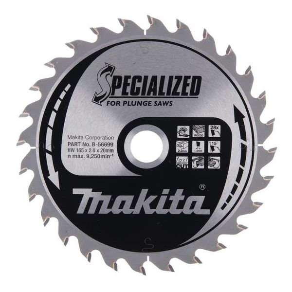 Makita B-56699 Sagklinge 165x20 mm, 28T