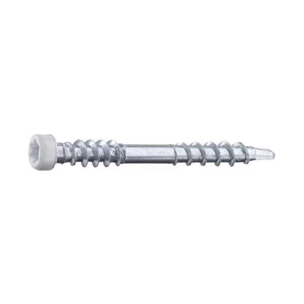 Grabber LTX35VITC Listskrue med bits 3,3 x 35 mm 100-pakning Hvit