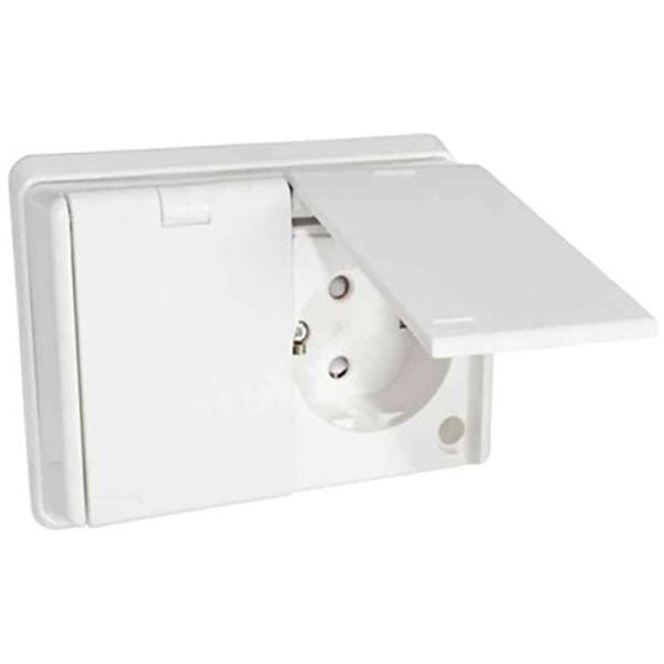 Elko 4044262073 Vekkuttak kapslet, innfelt, 2-veis med lokk