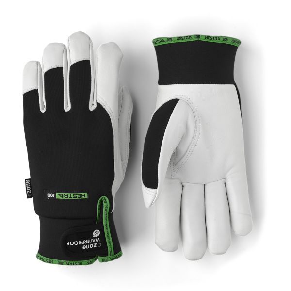Hestra Job 74160-7 Kobolt Czone Winter Flex Vinterhandske vanntett, svart/hvit 7