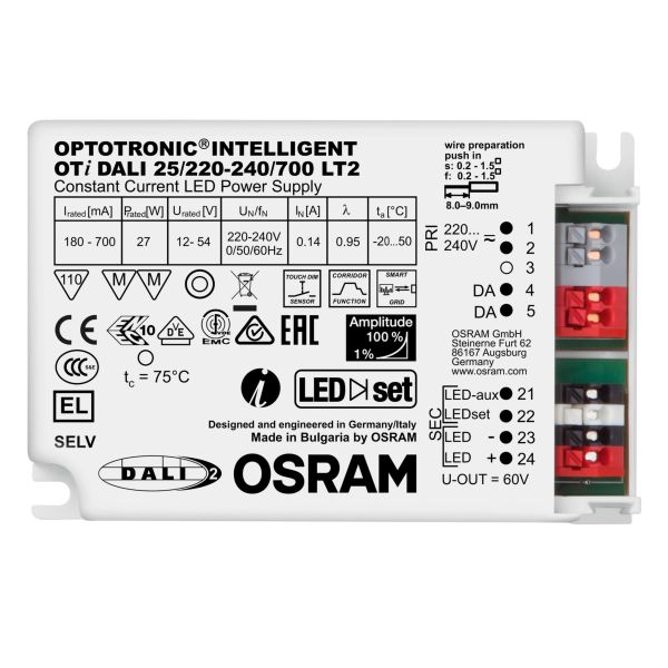 Osram Optotronic Intelligent DALI LED-driver 25/220-240/700