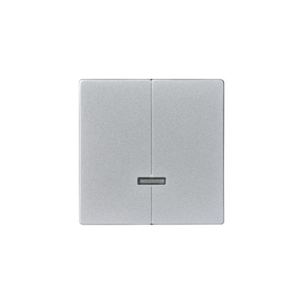 ABB Impressivo Midtplate for dobbeltdimmer Aluminium