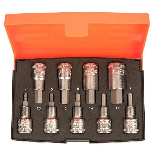 Bahco S9HEX Bitspipesett 9 deler, 1/2"