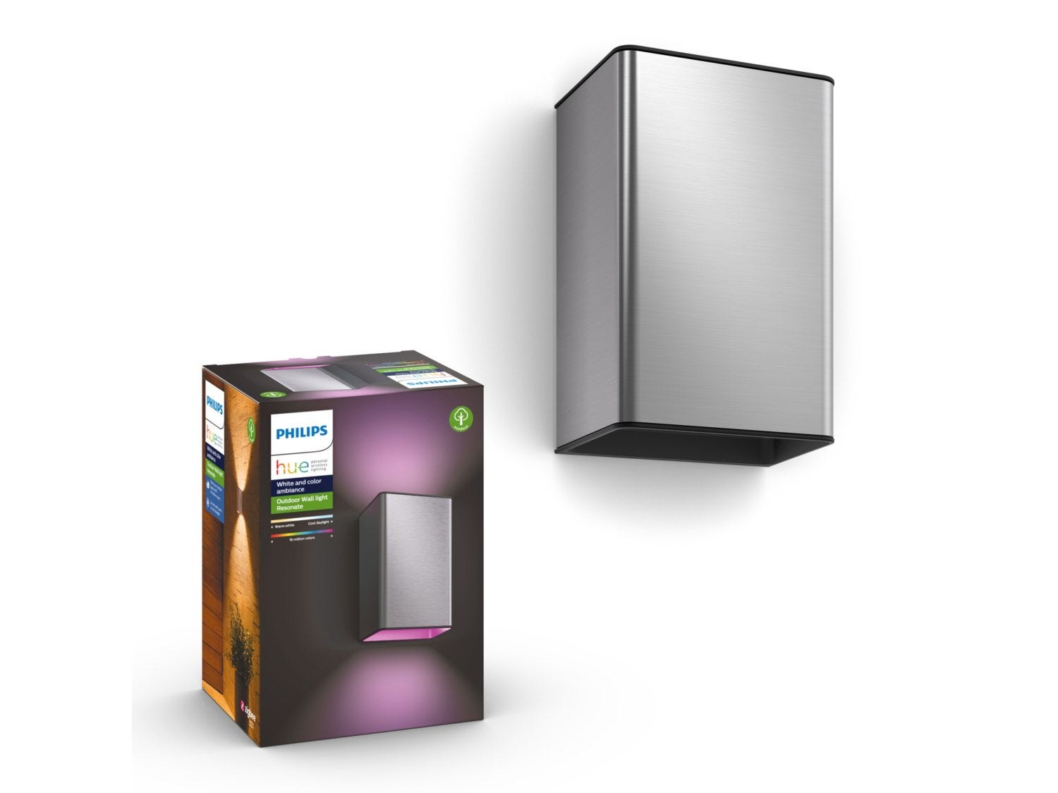 Philips Vegglampe Hue Resonate Inox