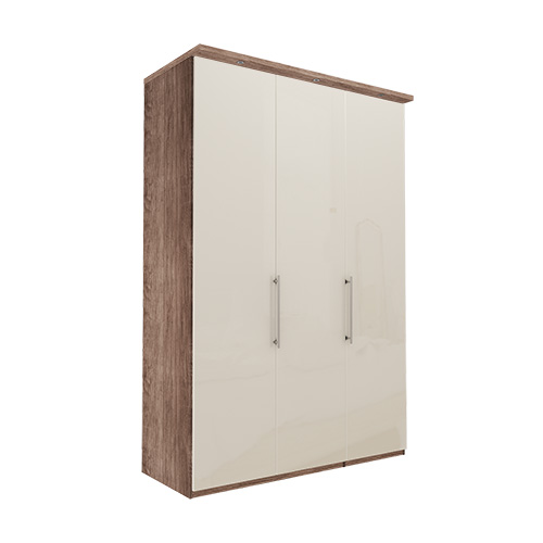 Garderobe Atlanta - Mørk rustikk eik 150 cm, 216 cm, Med gesims