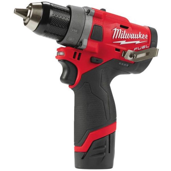 Milwaukee M12 FDD-202X Borskrutrekker med 2,0Ah-batterier og lader