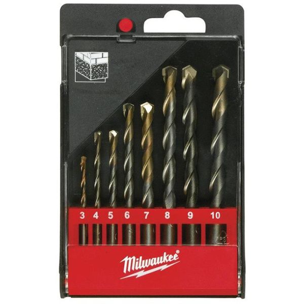 Milwaukee DIN 8039 4932352334 Betongborsett rundt feste, 8 deler