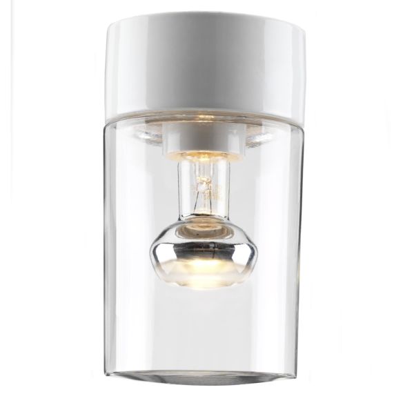 Ifö Electric Opus Takarmatur rett, IP54, E27, 100 W, klar Hvit