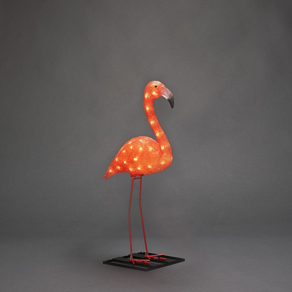 Konstsmide Dekorasjon Flamingo Akryl 48 Amber LED 70 cm 24V / IP44