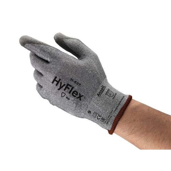Ansell HyFlex 11-627 Hanske Skjærebeskyttelse, PU, Dyneema/nylon Str. 8