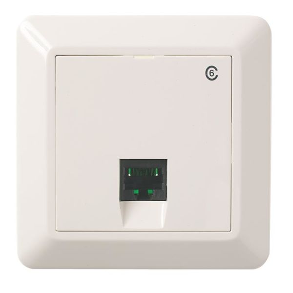 Elko UTP C6 RS Modulæruttak rett, innfelt 1 x 8 K6