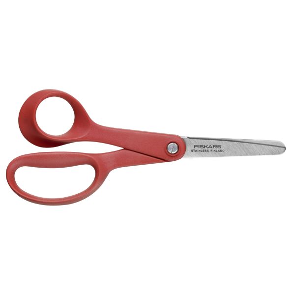 Fiskars First Barnesaks 13 cm venstrehendt, rød