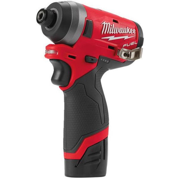 Milwaukee M12 FID-202X Slagskrutrekker med 2,0Ah-batterier og lader