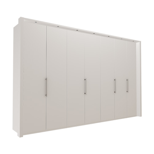 Garderobe Atlanta - Hvit 350 cm, 216 cm, Med ramme