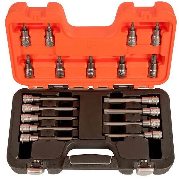 Bahco S18TORX Bitspipesett 18 deler, 1/2"
