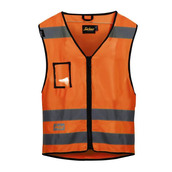 Snickers 9153 Vest varsel, oransje Str. S/M