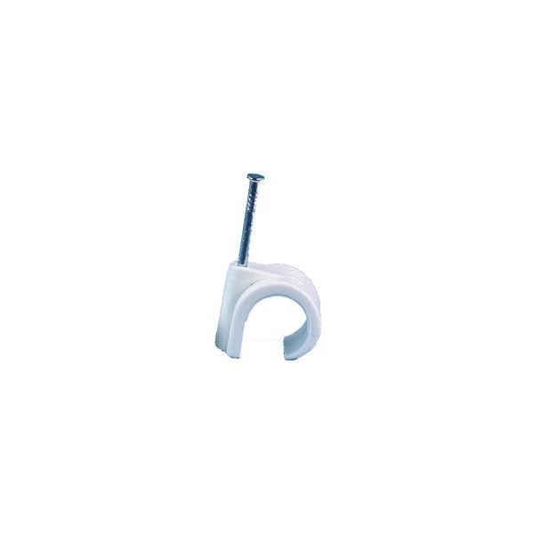 Gelia 050400005 Ledningsholder rund, hvit, 100-pakning 3–5 mm