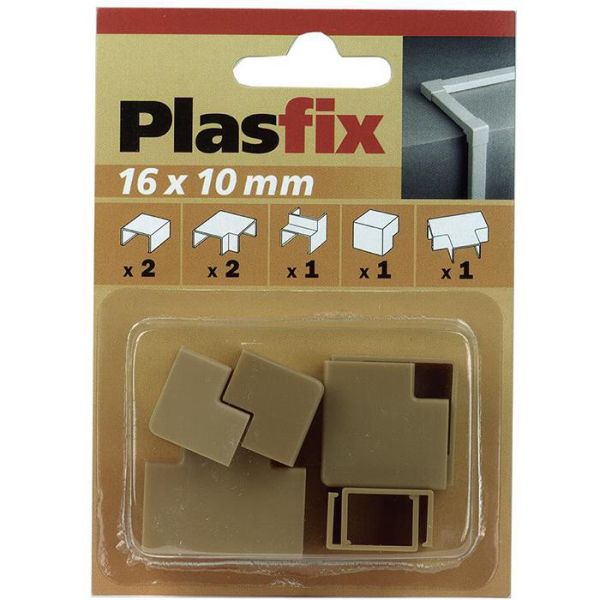 Plasfix 3420-3G Skjøte- og hjørnebiter til Plasfix, 16 x 10 mm Eikefarget
