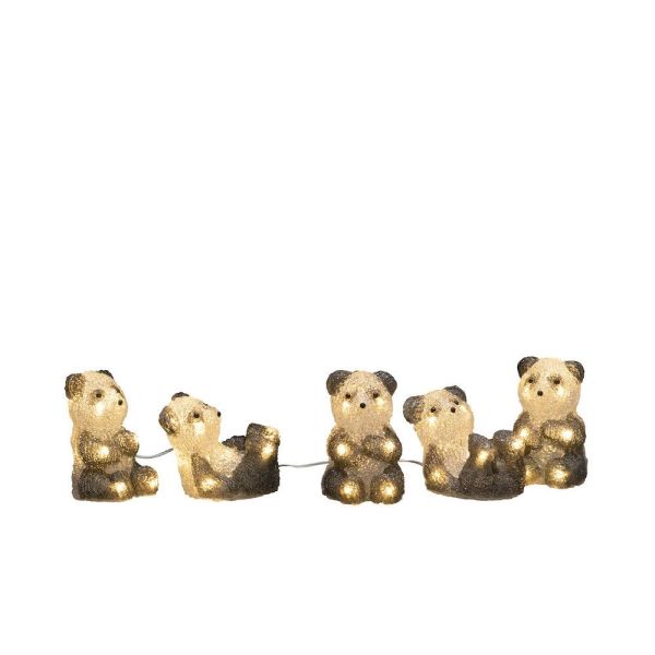 Konstsmide 6234-103 Dekorasjonsbelysning pandaer, 5 stykker