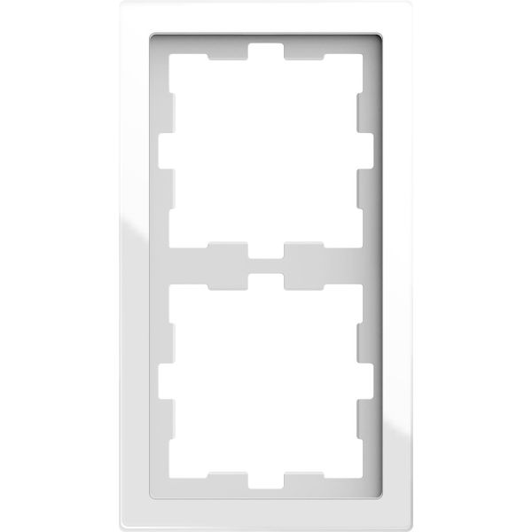 Schneider Electric MTN4020-6520 Kombinasjonsramme 2-roms, glass Krystall, hvit