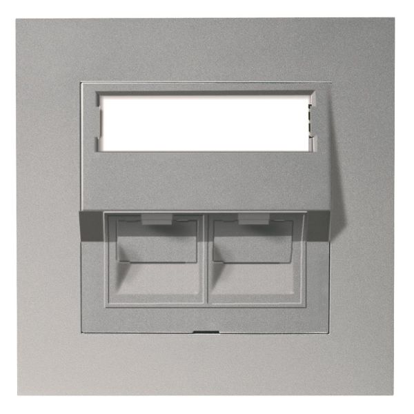 Elko EKO05551 Modulæruttak 2 x RJ45, STP C6A Aluminium