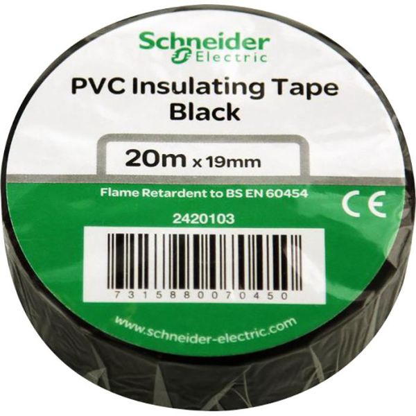 Schneider Electric 2420103 Elektrikerteip 19 mm x 20 m Svart