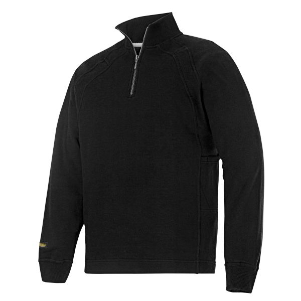 Snickers 2813 Sweatshirt svart, kort glidelås XS
