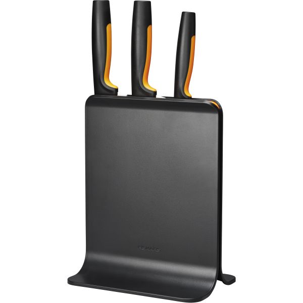 Fiskars Functional Form Knivblokk i plast med 3 kniver