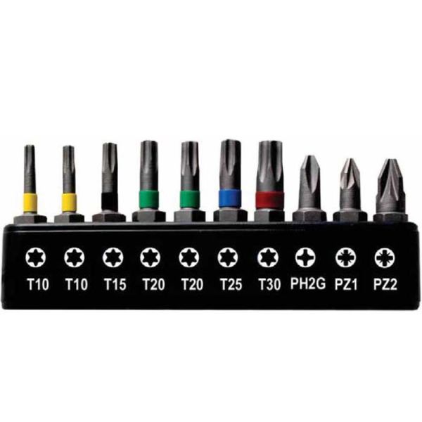 Bahco 59/S10BC Bitssett 10 deler, fargekodet