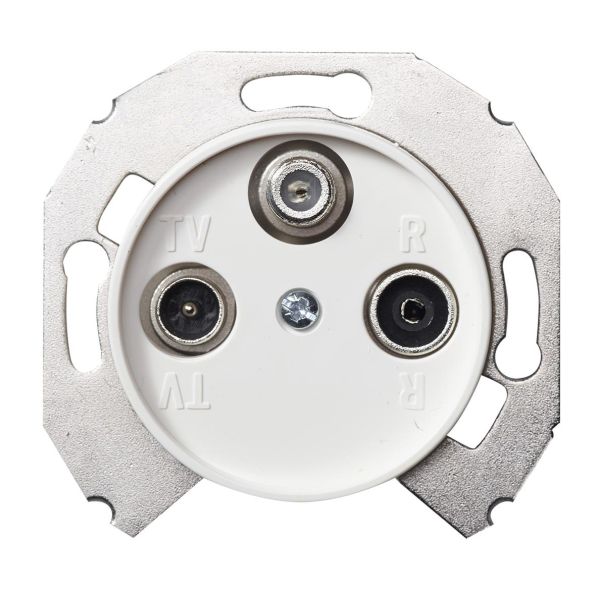 Schneider Electric WDE011728 Antenneuttak med midtplate 2 dB, hvit