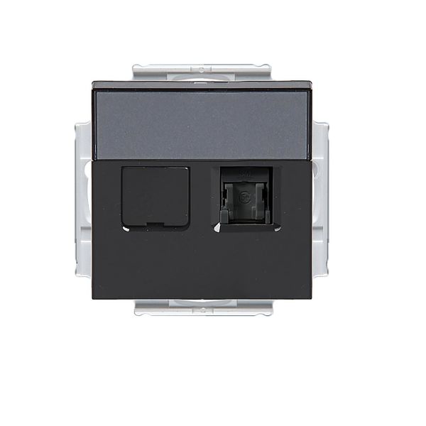 ABB FOT6208-81 Datauttak 2 x RJ45, C6 UTP Antrasitt