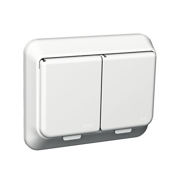 Schneider Electric Exxact Primo Vekkuttak 2-veis, jordet, klafflokk, IP44 Stikklemme