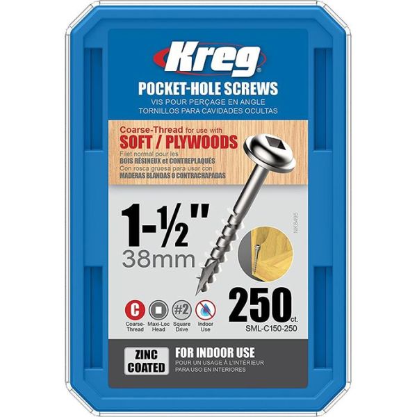 Kreg SML-C150-250 Skrue 38 mm 250-pakning