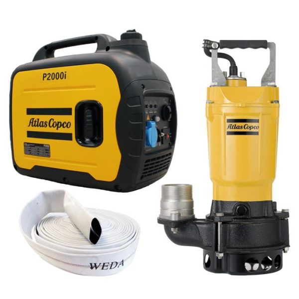 Atlas Copco P2000i + WEDA 08S + Slang Pakke