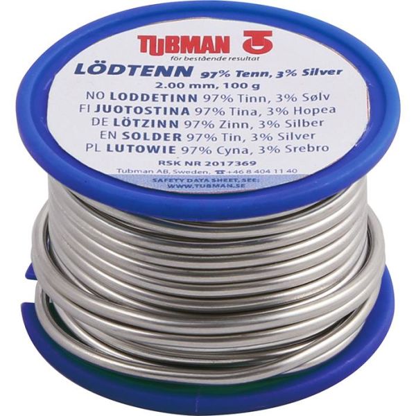 Tubman 2017369 Loddetinn 97 % tinn, 3 % sølv