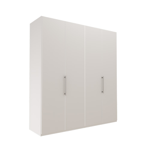 Garderobe Atlanta - Hvit 200 cm, 236 cm, Uten gesims / ramme