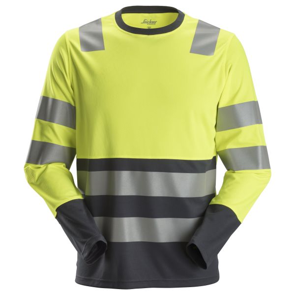 Snickers 2433 AllroundWork Genser varsel, gul XS
