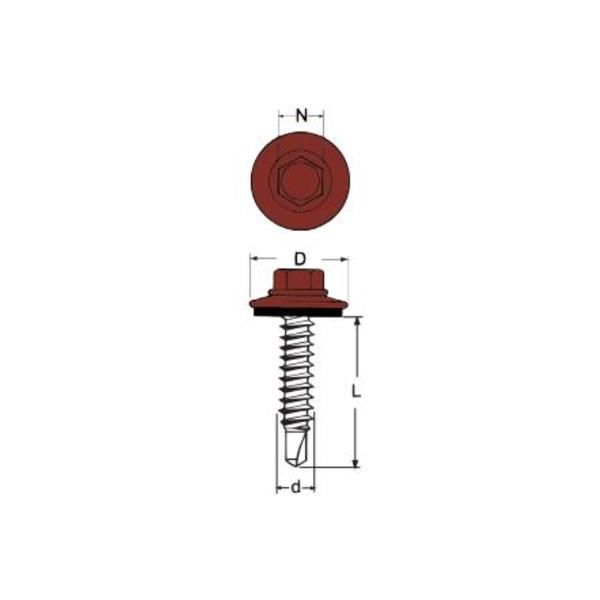Ejot 860510 Byggskrue 5,6 x 35, blank aluminium, 250-pakning