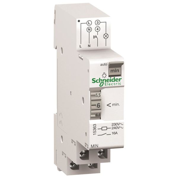 Schneider Electric 15363 Trappeautomat innstillbar, 16 A