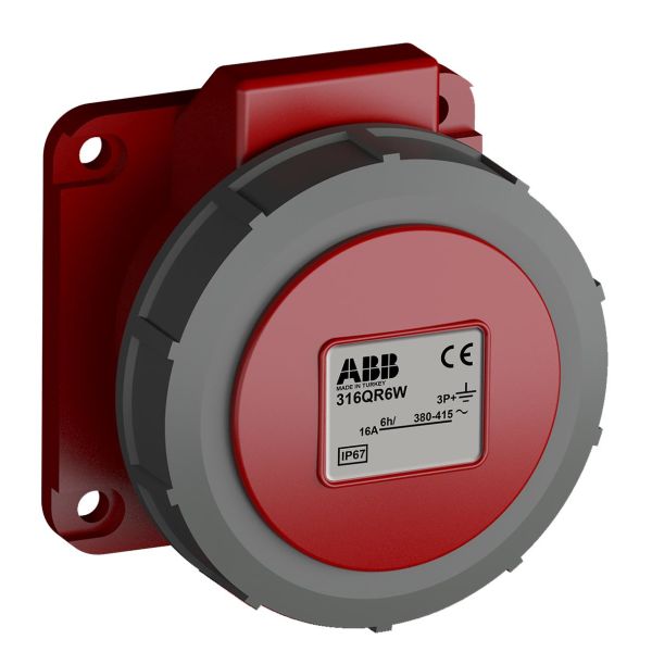 ABB 2CMA102317R1000 Paneluttak hurtigtilkoblet, vibrasjonsbestandig Rett, 4-polet, 16 A