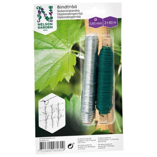 Nelson Garden 6060 Bindetråd galvanisert/plast, Ø 0,75 mm x 40 m
