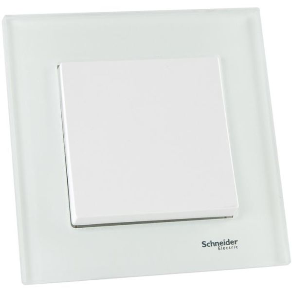 Schneider Electric Exxact Strømbryter innfelt, hvit med glassramme 1 pol/trapp