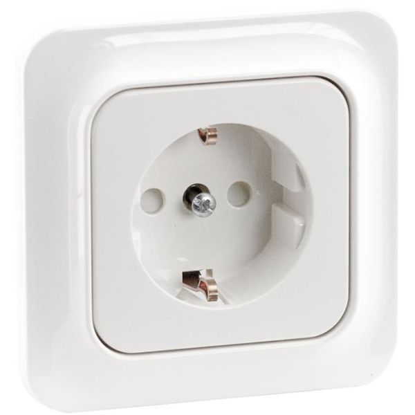 Schneider Electric Trend Vekkuttak innfelt, jordet med 1-romsramme