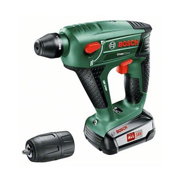Bosch DIY Uneo Maxx Borhammer med 2,5 Ah-batteri og lader