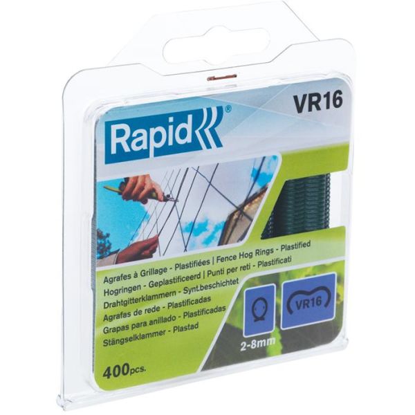 Rapid VR16 Rundklammer grønn 400-pakning